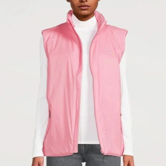 NWT Rains Padded Nylon Vest Pink Sky Small - Picture 10 of 11